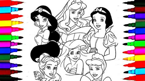 Enjoy the pictures of princesses, mermaids, unicorns and other fairy tale creatures. How to Draw and Paint Disney Princess Coloring Pages l ...