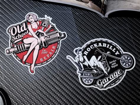 Retro Old School Stickers Rockabilly Car Sticker Rider Ace Motocross