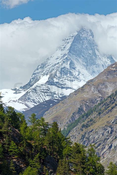 Summer Matterhorn Mountain Alps Stock Image Colourbox