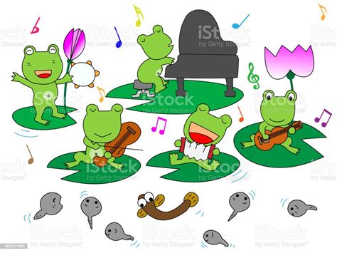 Music Frog Stock Illustration Download Image Now Accordion