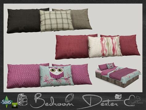 Buffsumms Bedroom Dexter Pillow For Doublebed Pillows Sims Sims 4