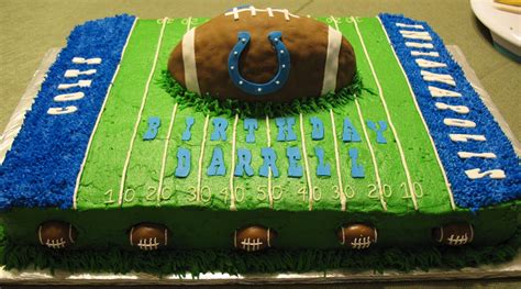 Home birthday cake recipes football cake recipe and design ideas. J's Cakes: Colts Football Cake
