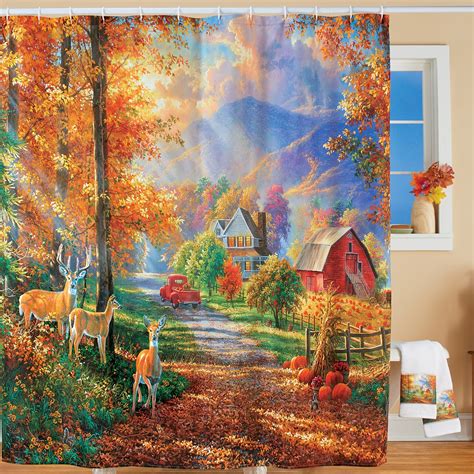 Fall Memories Autumn Countryside Shower Curtain Collections Etc