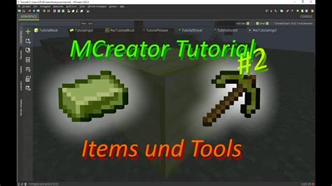 Mcreator Tutorial 2 Items Und Tools Youtube