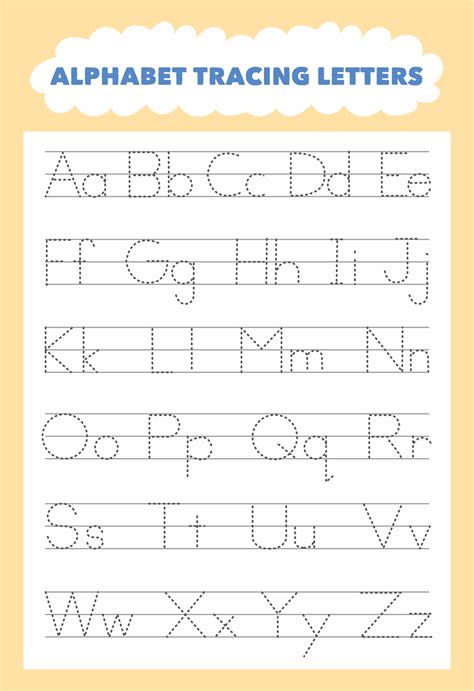 Alphabet Worksheet For 3 And 4 Year Olds Printable Tracing Letters