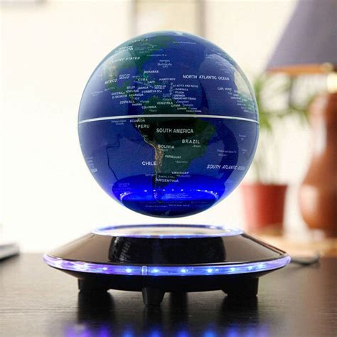 Magnetic Levitating World Map Globe Floating Rotate Earth Led Light