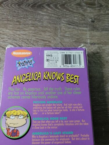 Vhs Rugrats Angelica Knows Best Vhs 1998 97368391734 Ebay