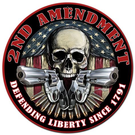 2nd Amendment Defending Liberty Metal Sign 14 X 14 Inches