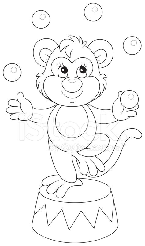 Circus Monkey Stock Vector