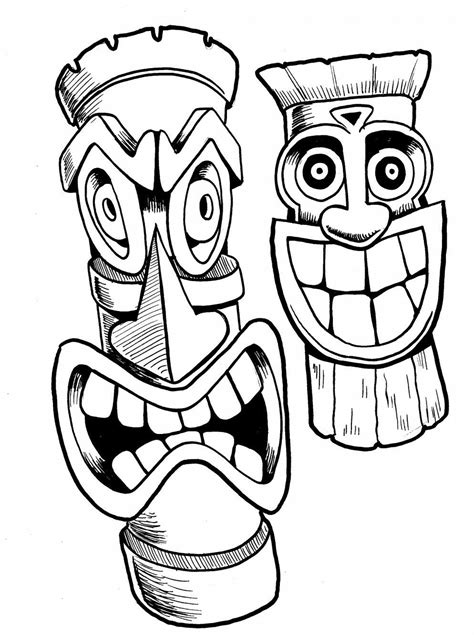 Pin By Zam Xarey On Inspiration Tiki Art Totem Pole Drawings