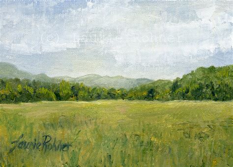 Oil Original Painting Landscape Vermont Fields Pasture