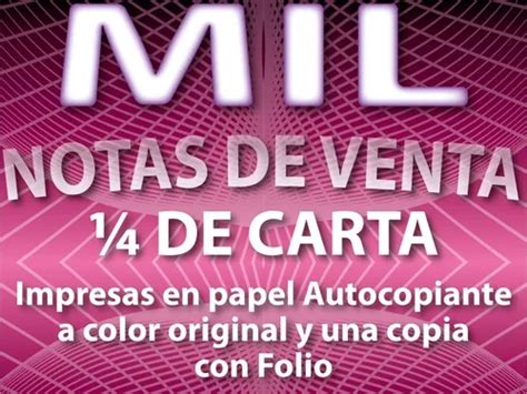 1000 Notas De Venta Con Copia Envío Gratis Envío Gratis