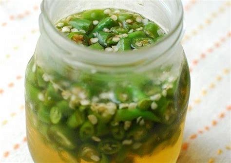 Vinegar Pickled Green Chili Peppers Recipe By Cookpadjapan Cookpad