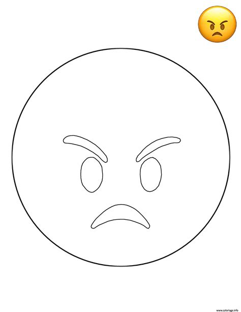 Angry Smiley Outline Emoji Coloring Pages Angry Smiley Emoji Drawing