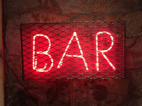 Red Bar Neon Signage Hd Wallpaper Wallpaper Flare