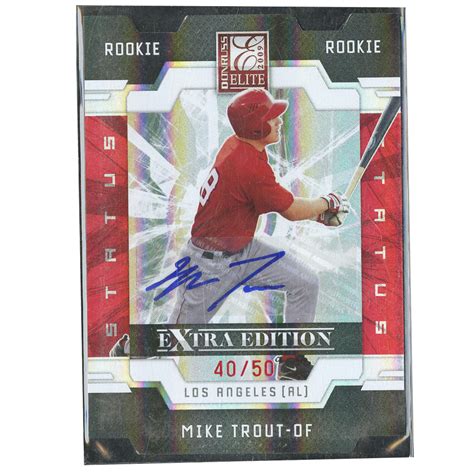 Lot Detail 2009 Elite Extra Edition Status Red Mike Trout Rookie Auto