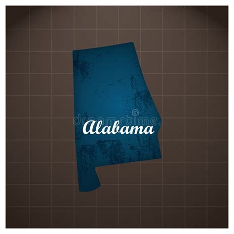 Alabama State Map Vector Illustration Decorative Design Stock Vector