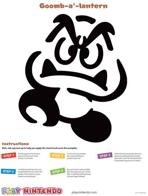 Image Result For Nintendo Pumpkin Stencils Mario Kart Halloween