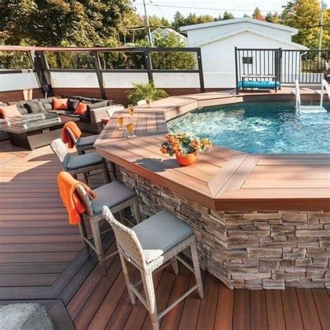 Above Ground Pool Ideas With Bar