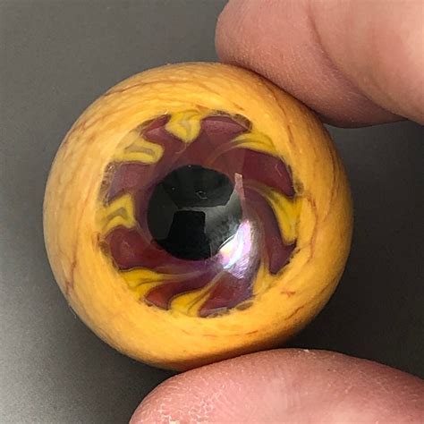 Lampwork Glass Eyeball Marble With Shiny Brown Iris With Etsy Glass Eyeballs Lampwork Glass