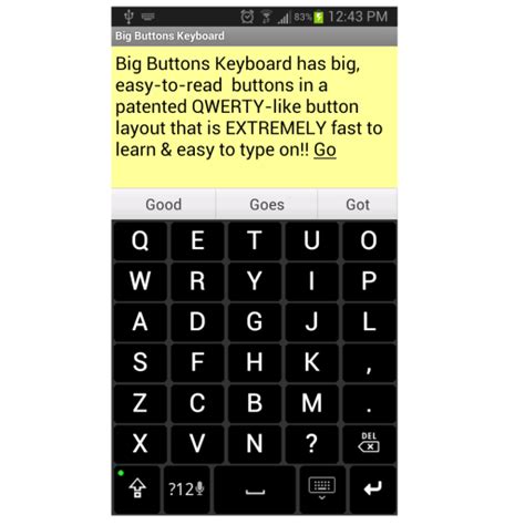 Big Buttons Keyboard Deluxeukappstore For Android