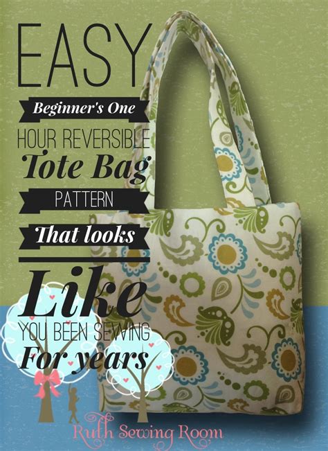 Easy Reversible Tote Bag Pattern Designed With The