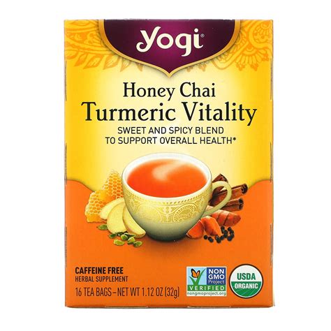Yogi Tea Turmeric Vitality Honey Chai Tea Bags Oz G