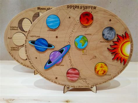 Solar System Puzzle Wooden Planetary System Puzzle Etsy Australia