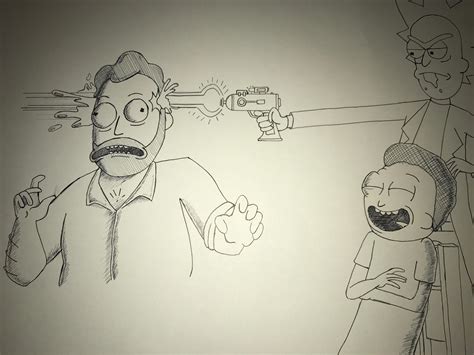 I Started To Draw My Favorite Rick And Morty Scene Rickandmorty