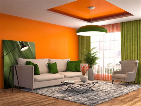 40 Orange Living Room Ideas Photos Cat Ruang Tamu Desain Interior