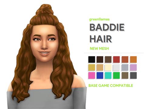 Greenllamas Baddie Hair Sims 4 Toddler Sims Packs