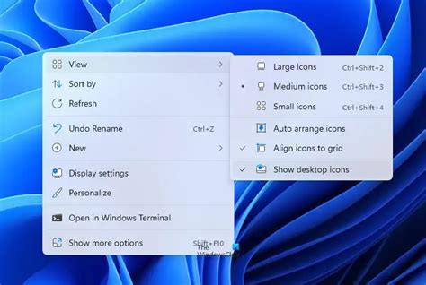 How To Unhide Or Hide Desktop Icons In Windows 11 10 Thewindowsclub