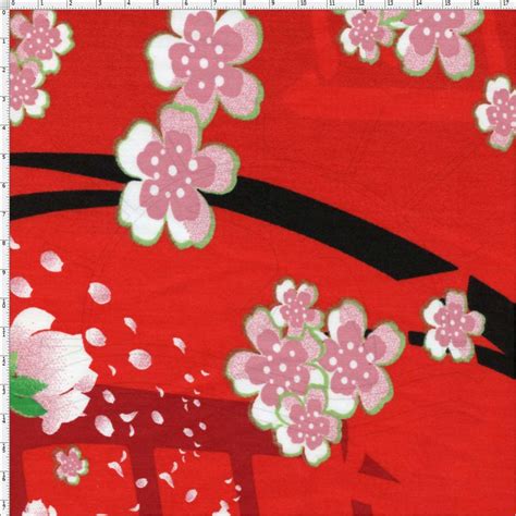 Tecido Floral Japones Vermelho Cor 01 Fernando Maluhy Bazar Horizonte