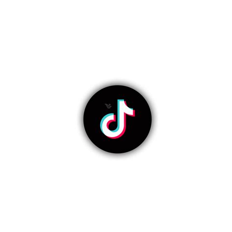 Tiktok Logo Icon Neon Circle Sticker By Itsjagbir