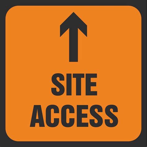 Site Access Ahead Signs Road Traffic Management Safety Signs