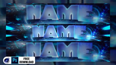 Youtube Banner Template C4d Photoshop Free Download Youtube
