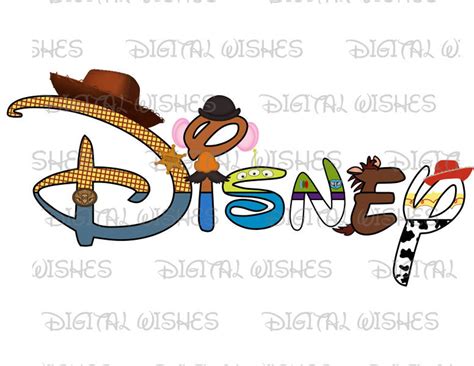 Disney In Toy Story Text Font Word Digital Iron On Transfer Etsy
