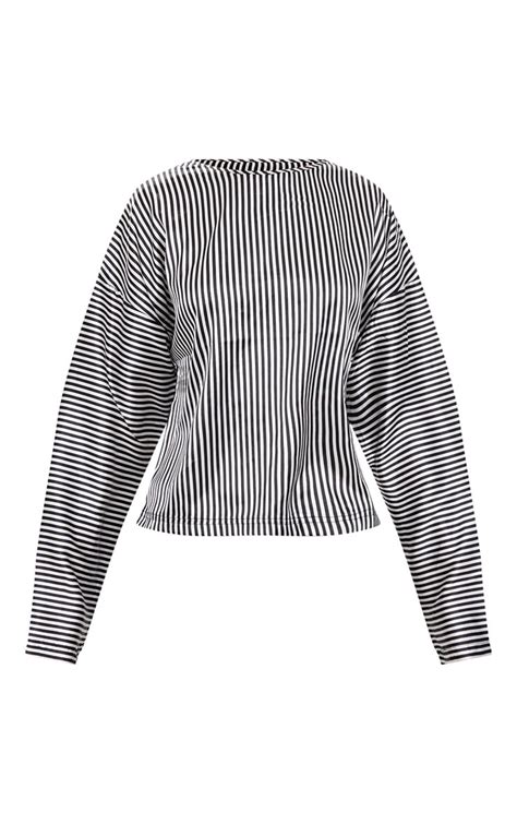 black satin pinstripe blouse tops prettylittlething aus