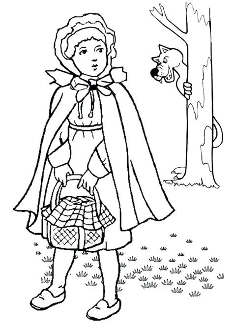 Red Riding Hood Coloring Pages At Free Printable