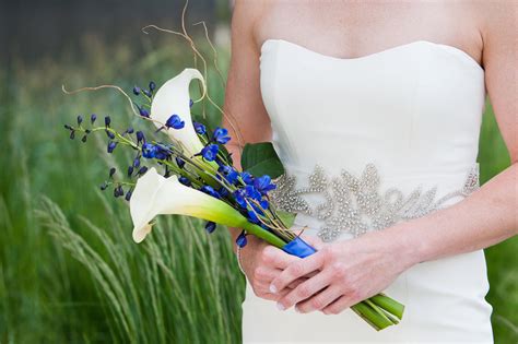 Calla Lily And Wildflower Bouquet Blue Wedding Bouquet Wedding