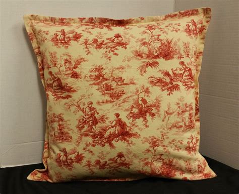 Toile Pillow Cover French Country For Throw Pillows Yellow