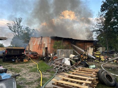 Gonzales Fire Department Fights Large Backyard Workshop Fire