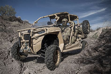 We have a proven history of delivering the most complete, most capable, most versatile lineup of utility, transport, and tactical vehicles for use in government and defense applications. Polaris Defense Turbo Diesel MRZR-D Military ATV | HiConsumption