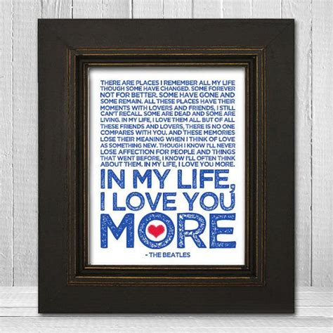 In My Life 8x10 Beatles Song Lyric Print The By Thelemonpeel 2000