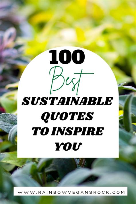 100 Amazing Sustainable Quotes To Inspire You Rainbow Vegans Rock