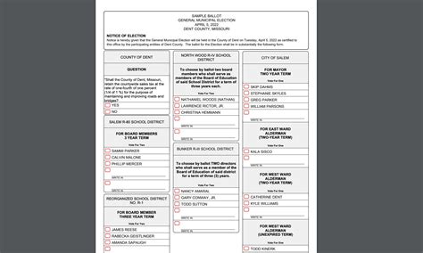 Sample Ballot See Whats On The Ballot For Missouris August Primary