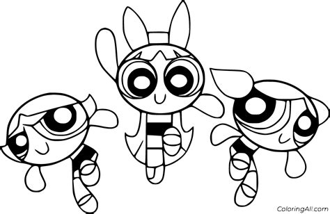 Cute Powerpuff Girls Coloring Page Free Printable Coloring Pages For