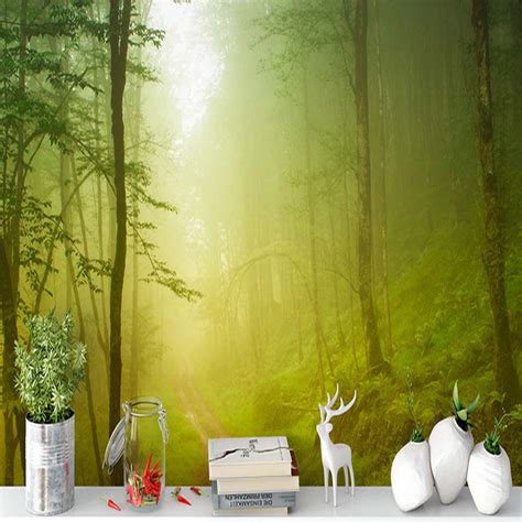 Forest Nature Landscape Wall Mural Photo Wallpapers For Tv
