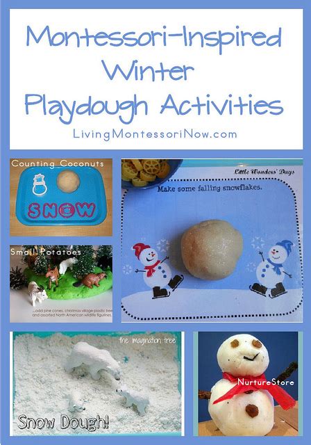 Montessori Inspired Winter Playdough Activities