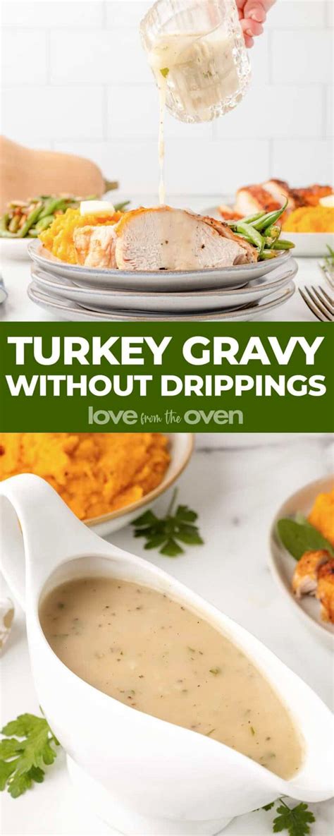 Turkey Gravy Without Drippings Is Being Served On Plates